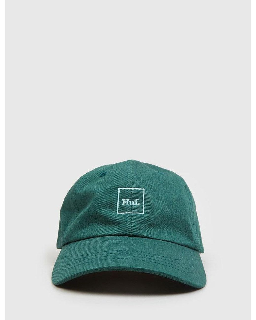 Huf Green Domestic Logo Curved Peak Cap for men