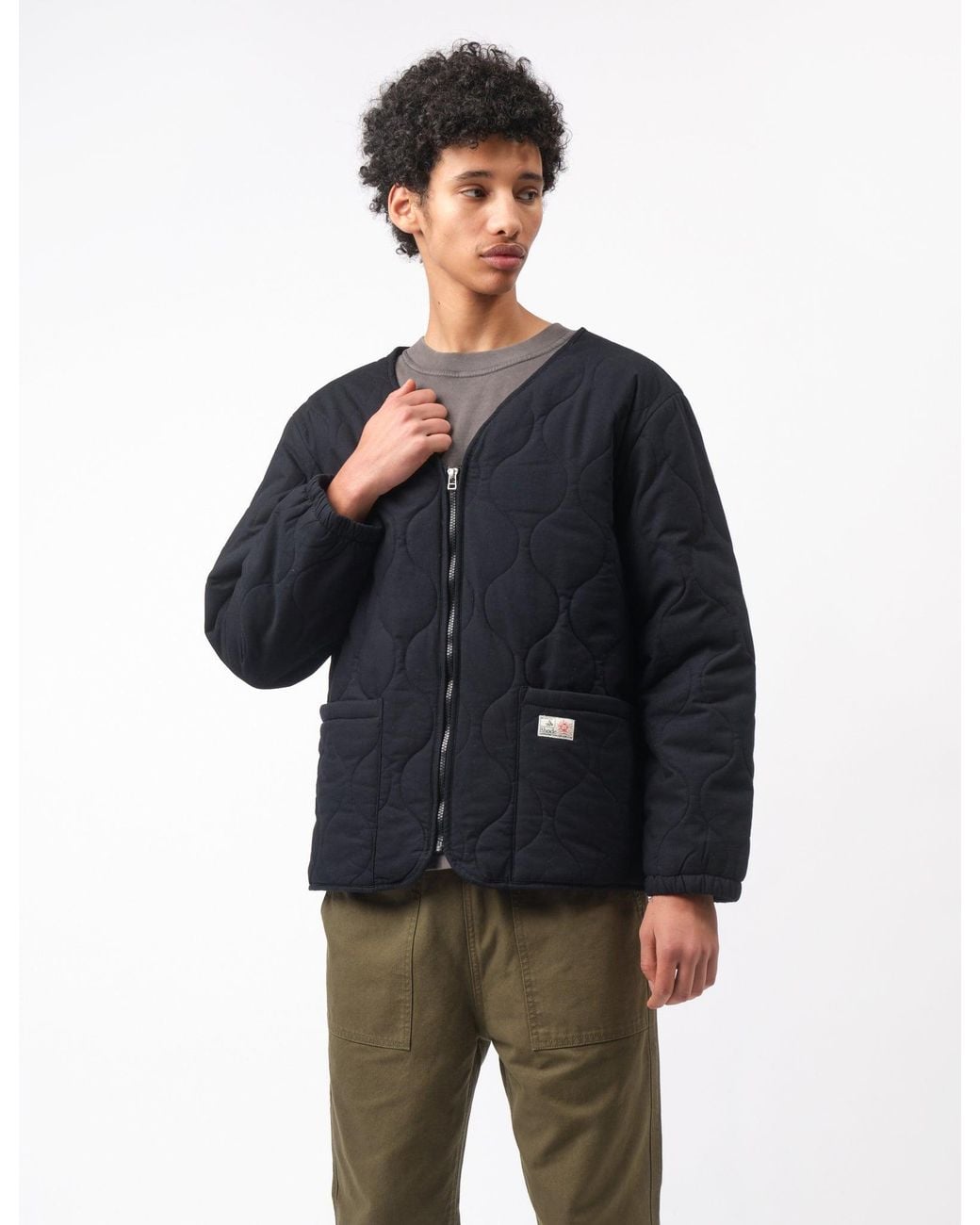 BHODE Blue Quilted Jacket for men
