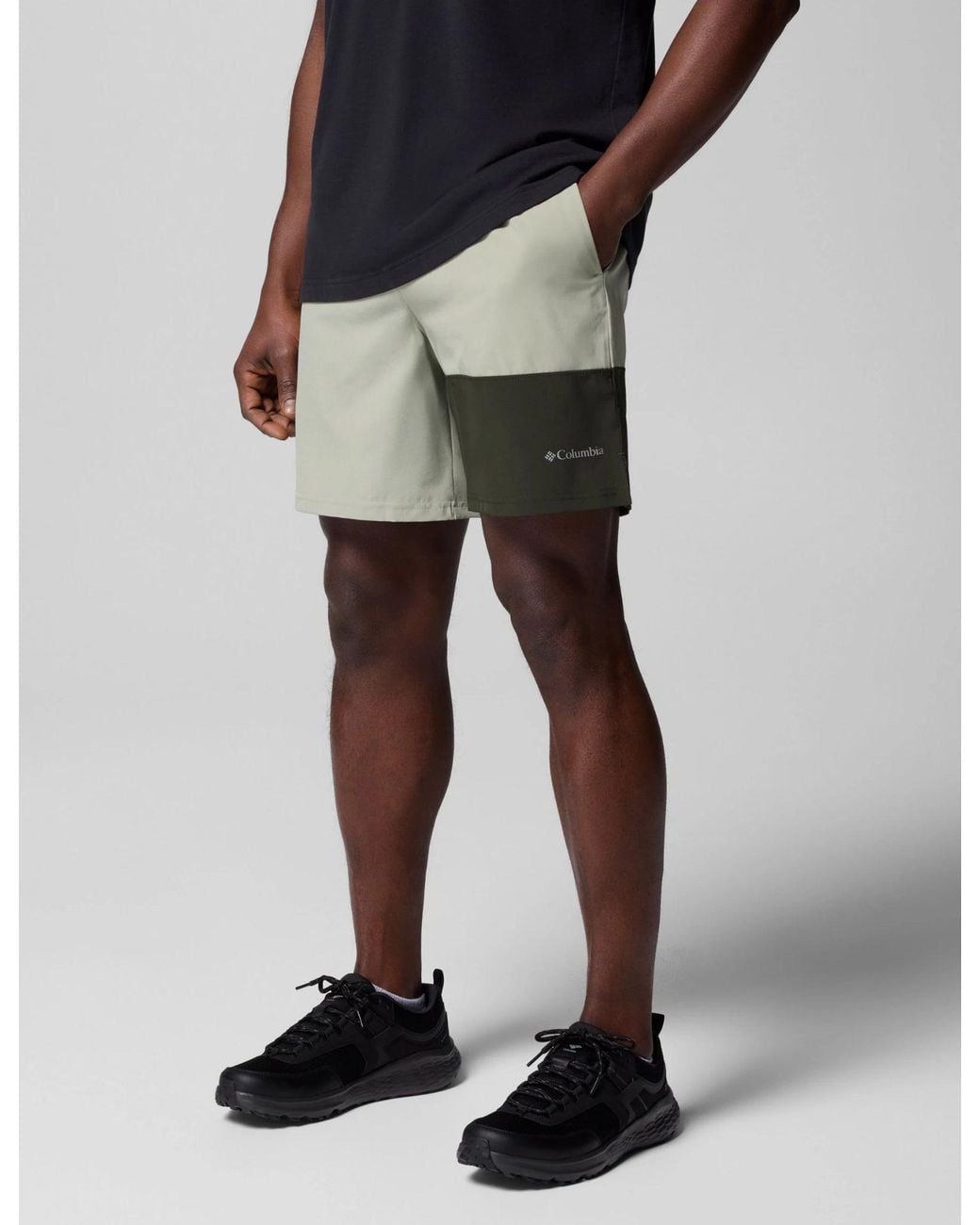 Columbia Black Hike Colour Block Shorts for men