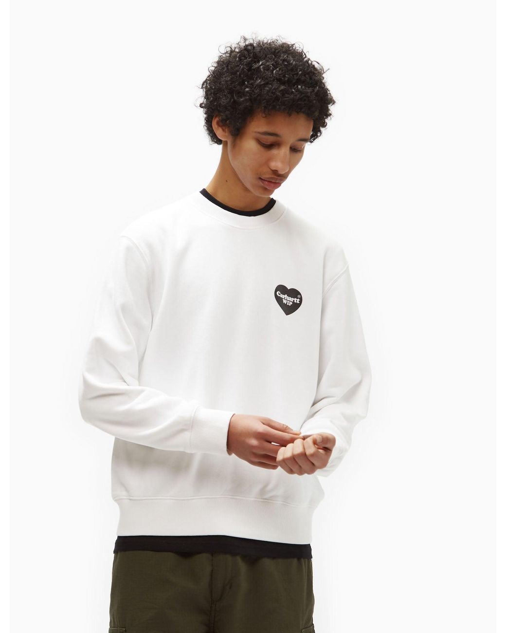 Carhartt White Carhartt-Wip Heart Bandana Sweatshirt (Loose) for men