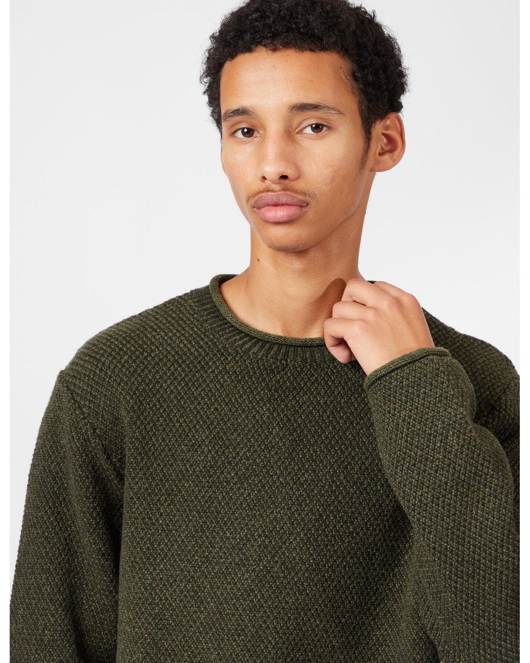 FINISTERRE Green Barents Jumper (Wool Mix) for men