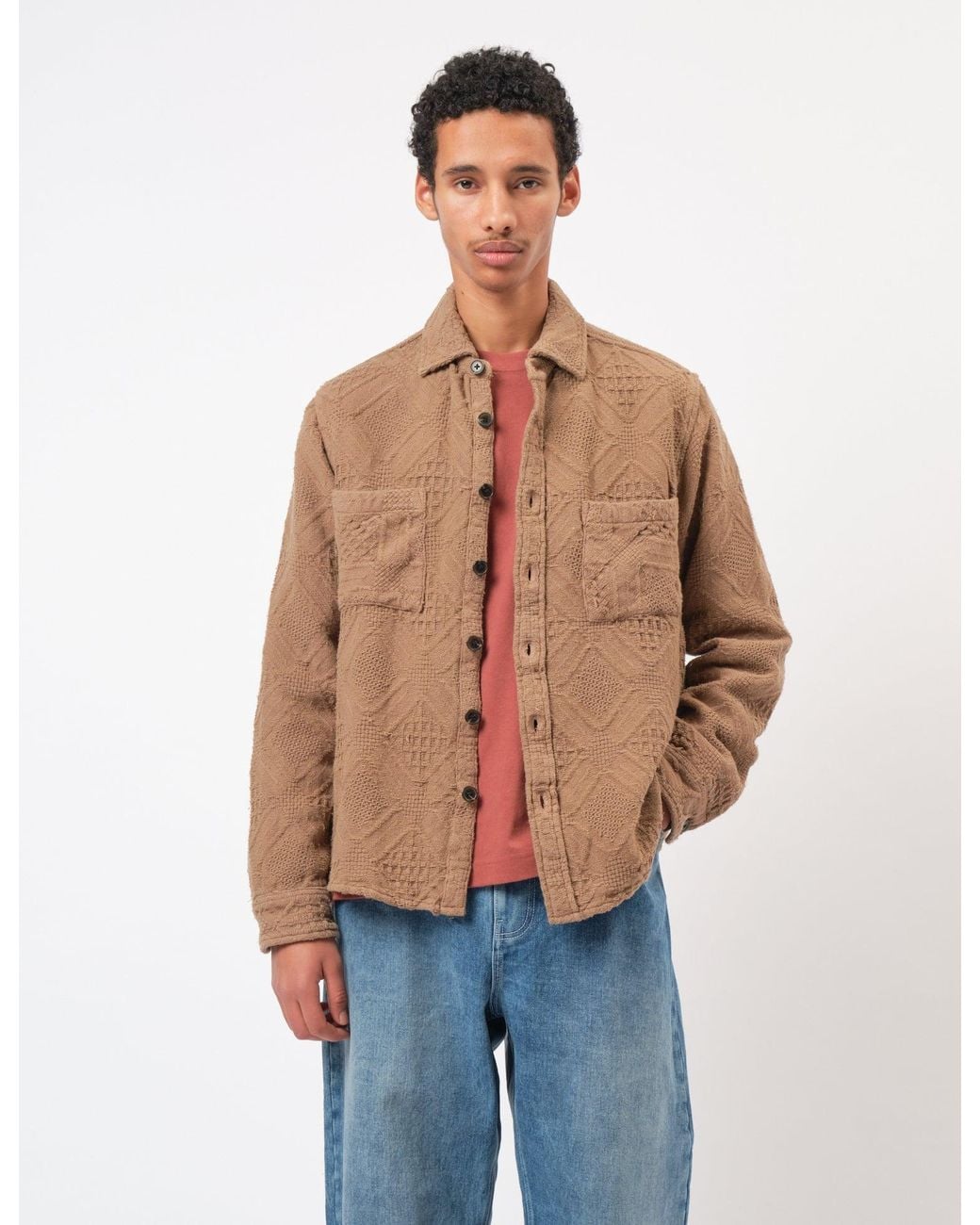 BHODE Blue Zennor Over Shirt (Textured) for men