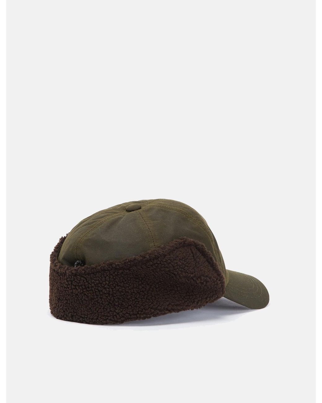 Barbour Black X Baracuta Wax Ear Flap Cap for men