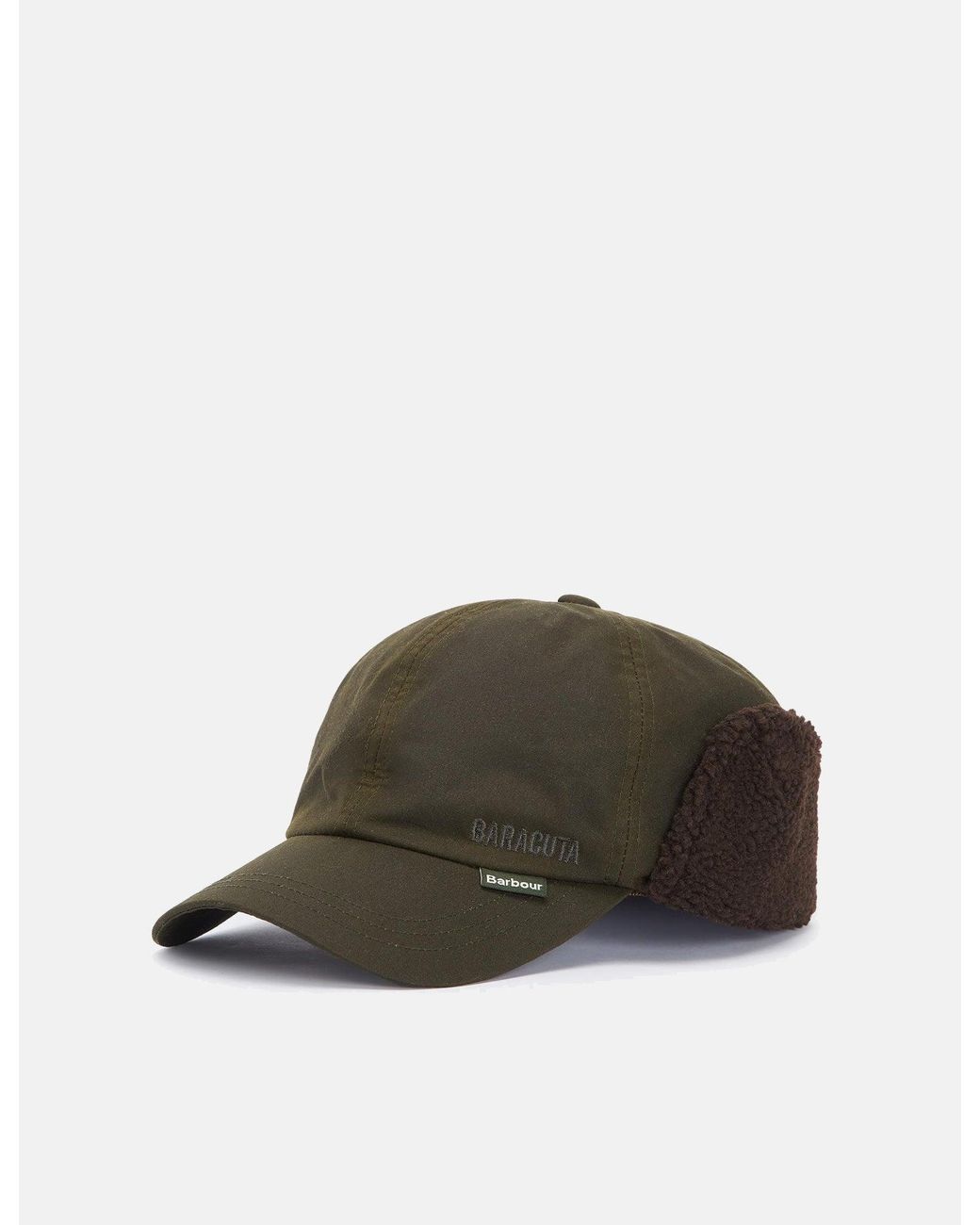 Barbour Black X Baracuta Wax Ear Flap Cap for men