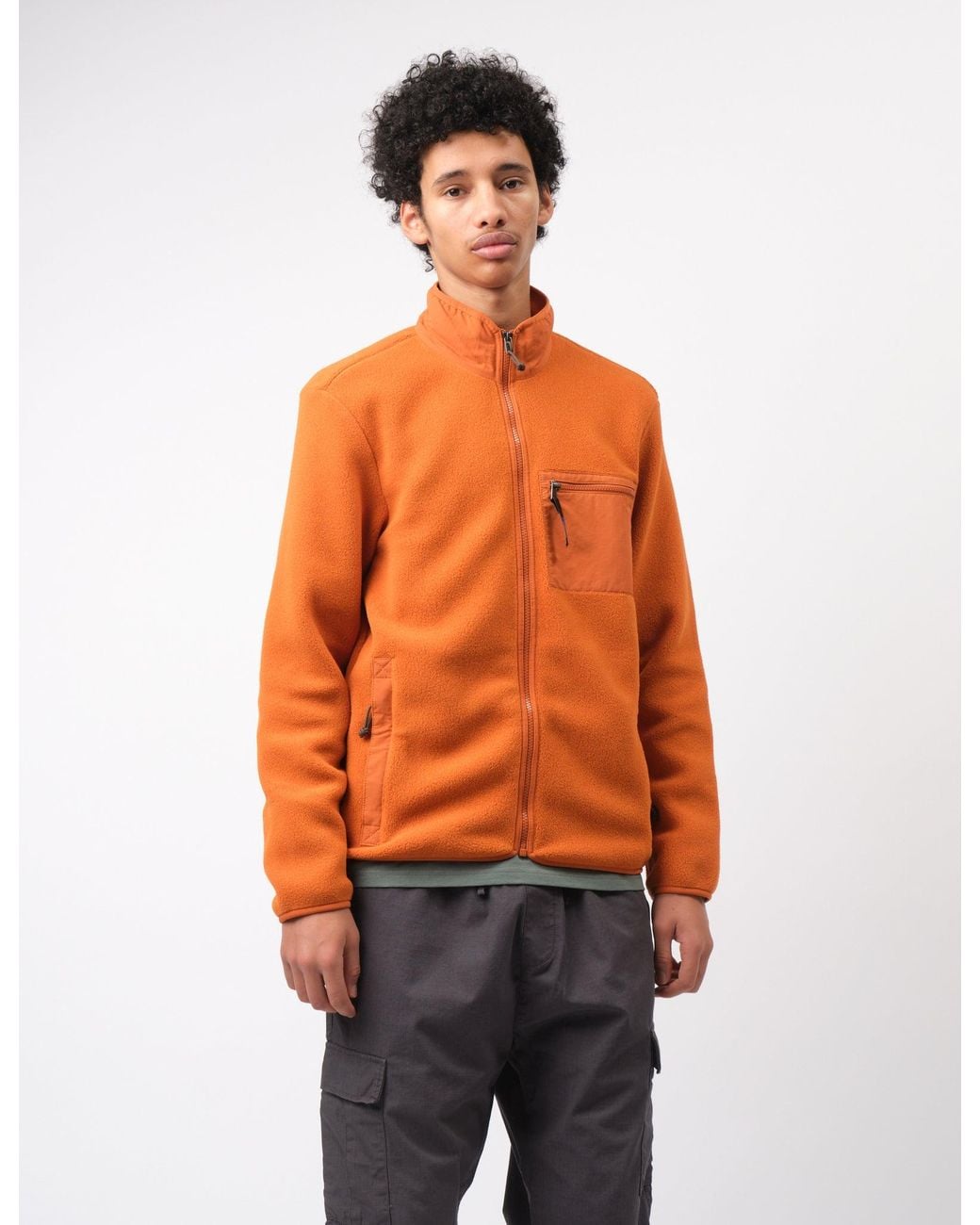 Patagonia Orange Synch Fleece Jacket for men