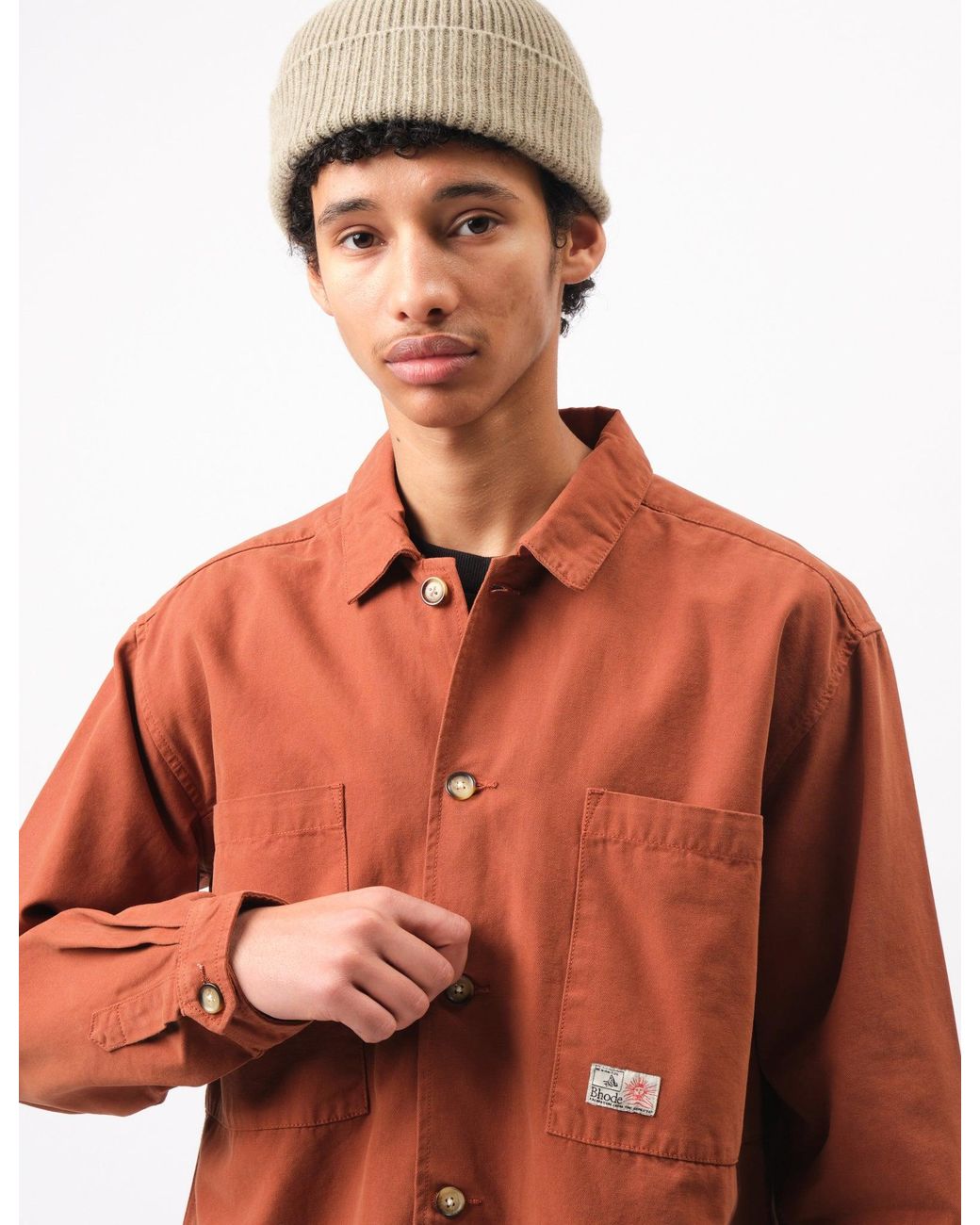 BHODE Red Hunting Overshirt Twill for men