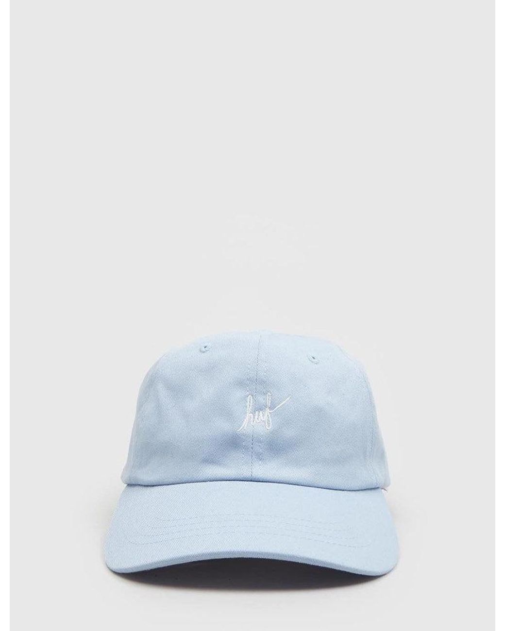 Huf Blue Script Curved Peak Cap for men