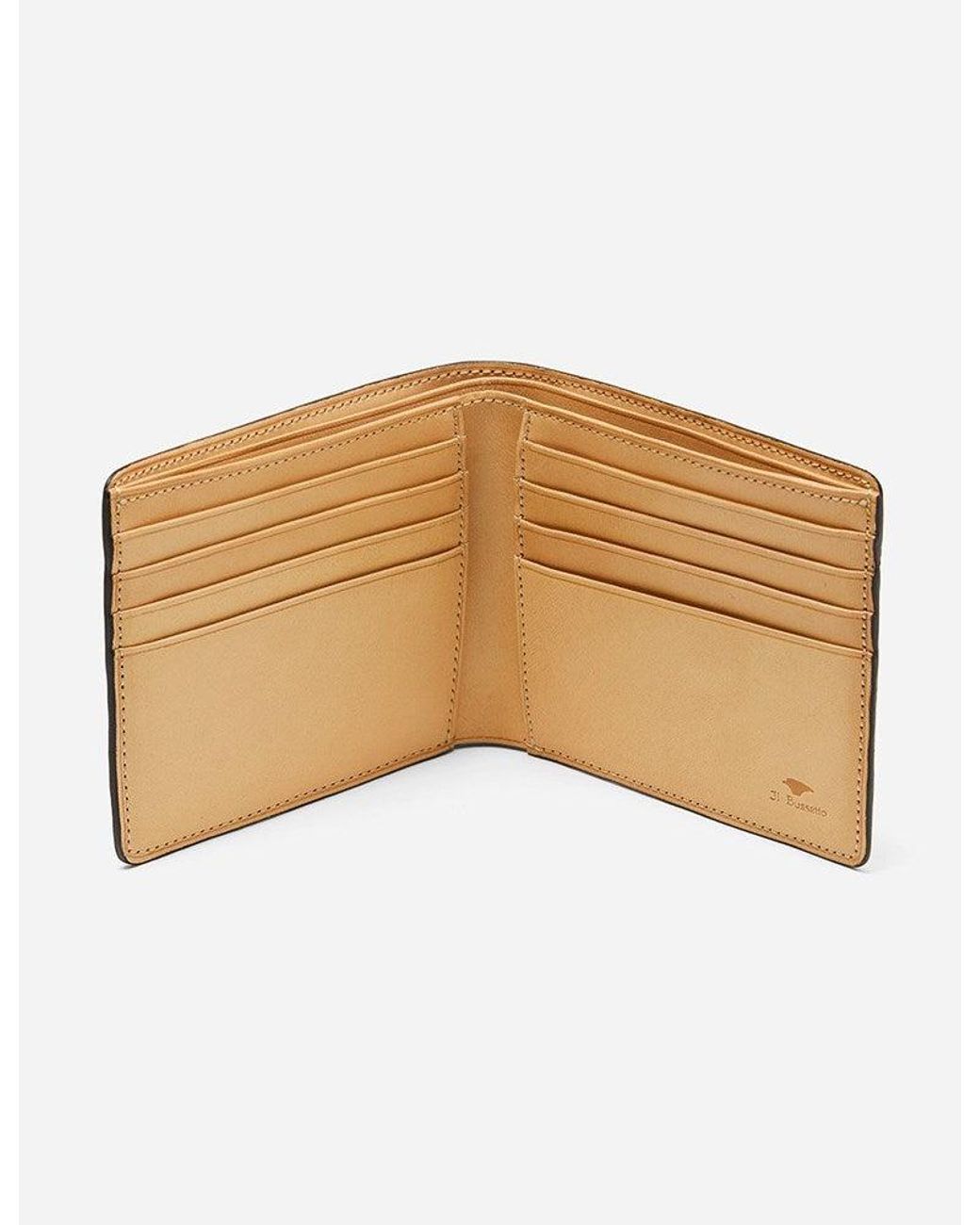 Il Bussetto Black Bi-Fold Wallet (Leather) for men