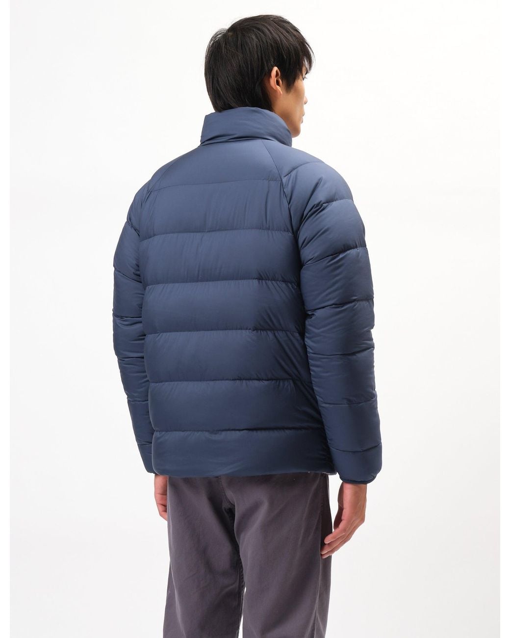 Patagonia Blue Reversible Silent Down Jacket for men