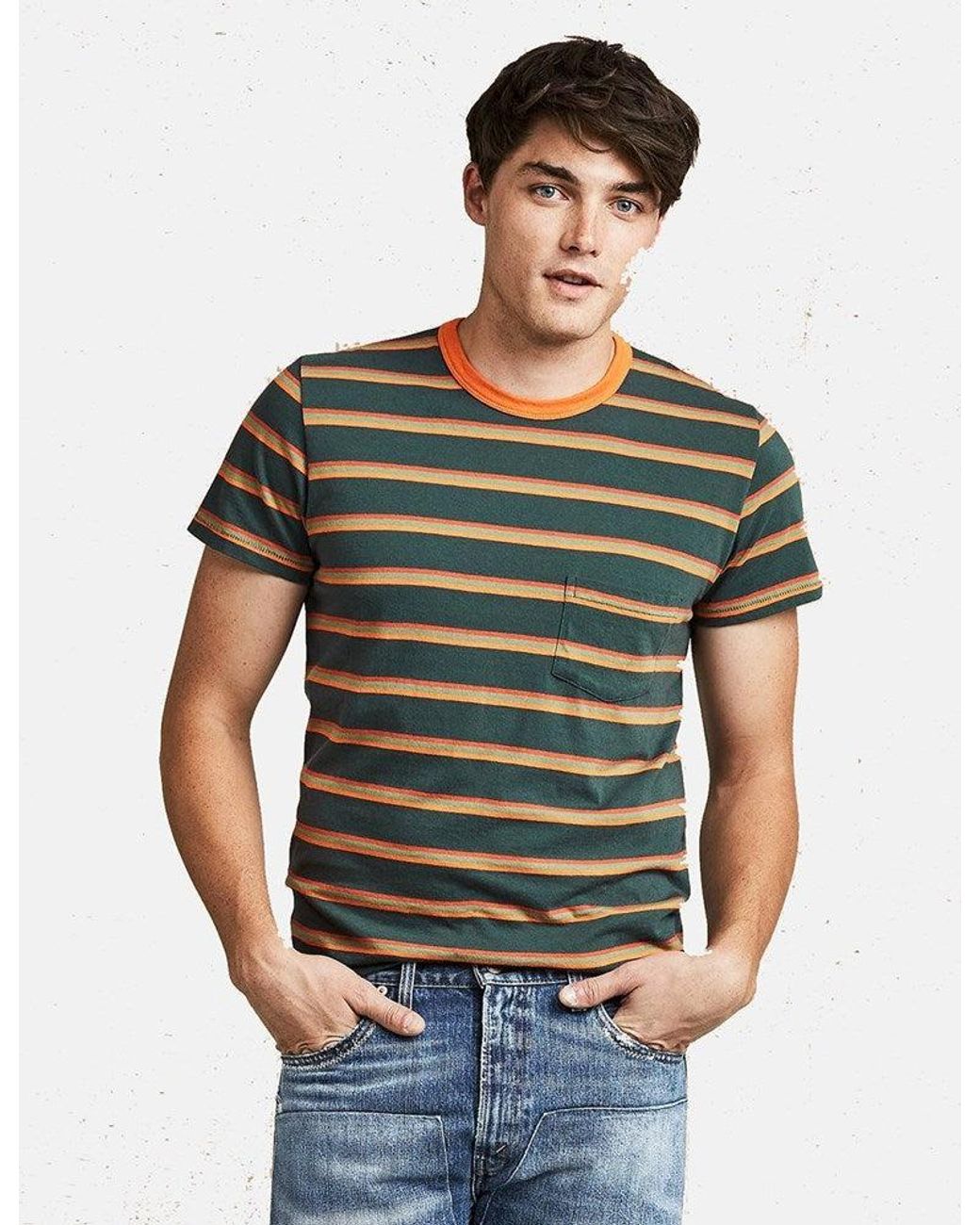 Levi's Green Levis Vintage Clothing 1960's Casual Stripe T-Shirt for men