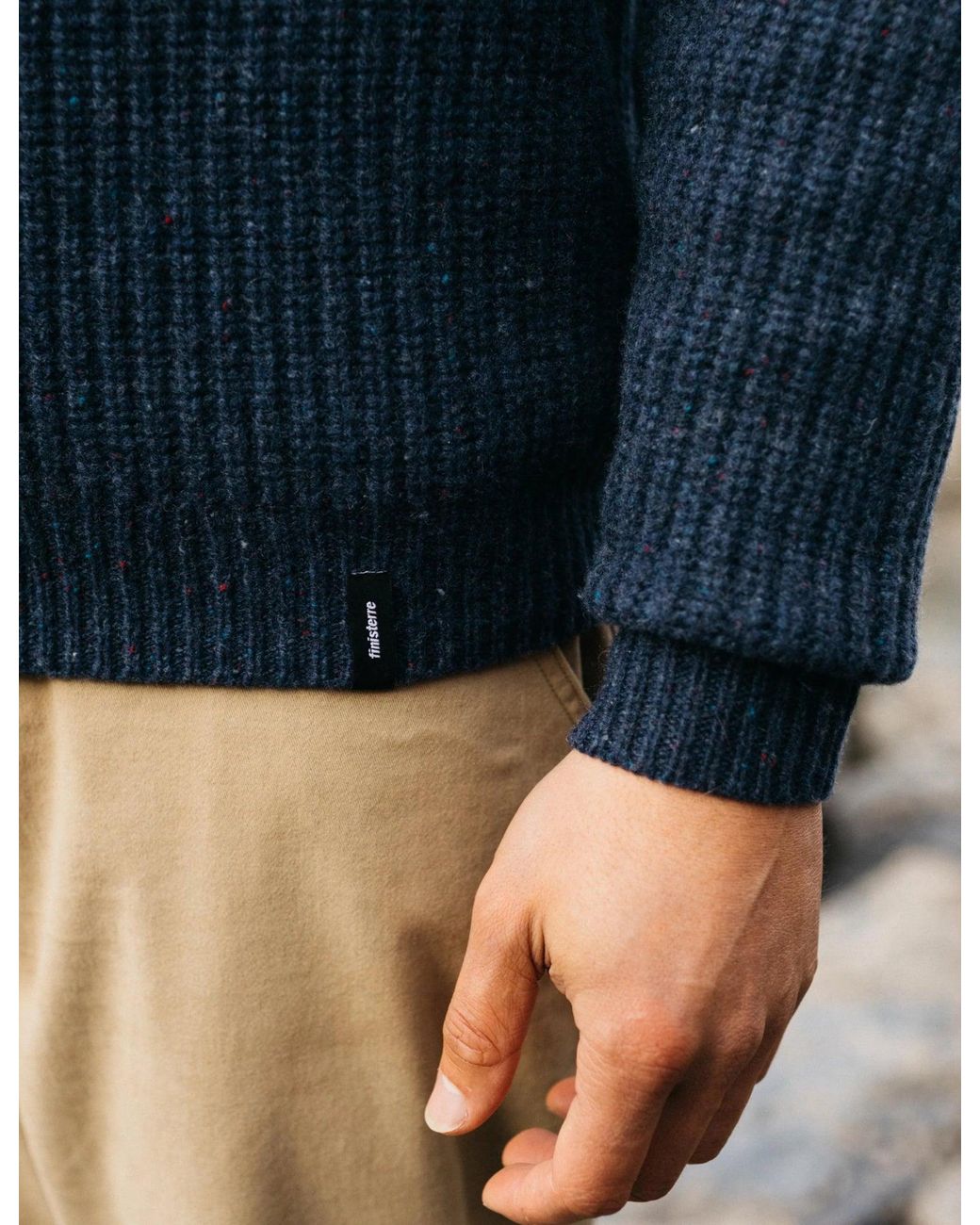 FINISTERRE Blue Mora Jumper (Wool Mix) for men