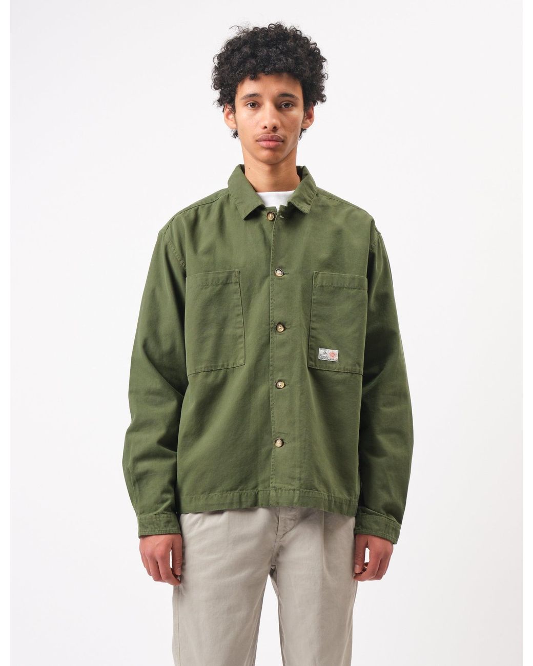 BHODE Green Hunting Overshirt Twill for men
