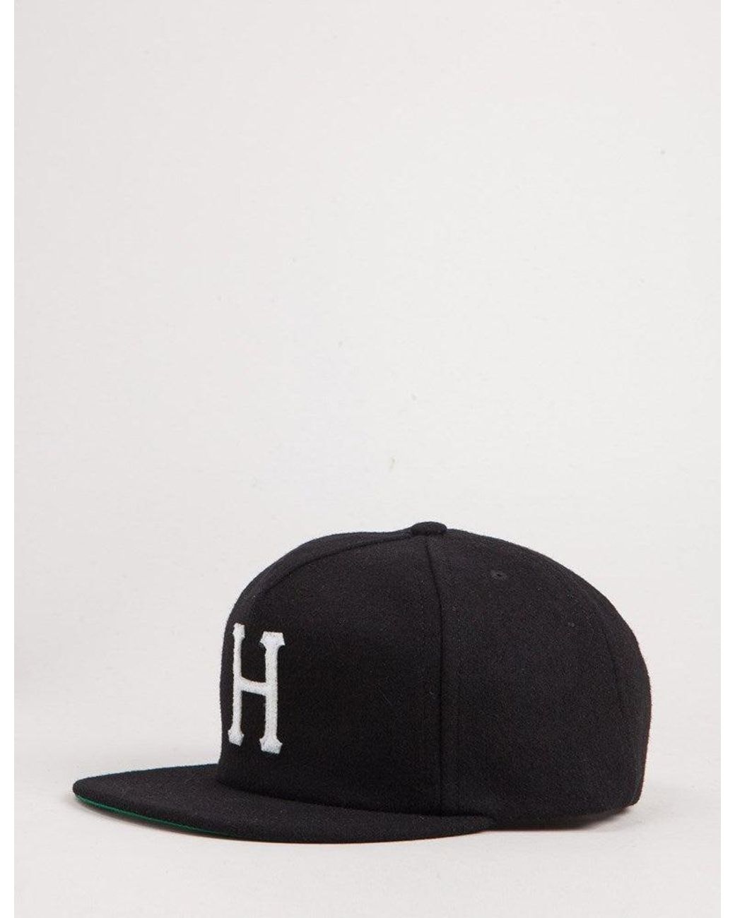Huf Black Classic H Wool Snapback Cap for men