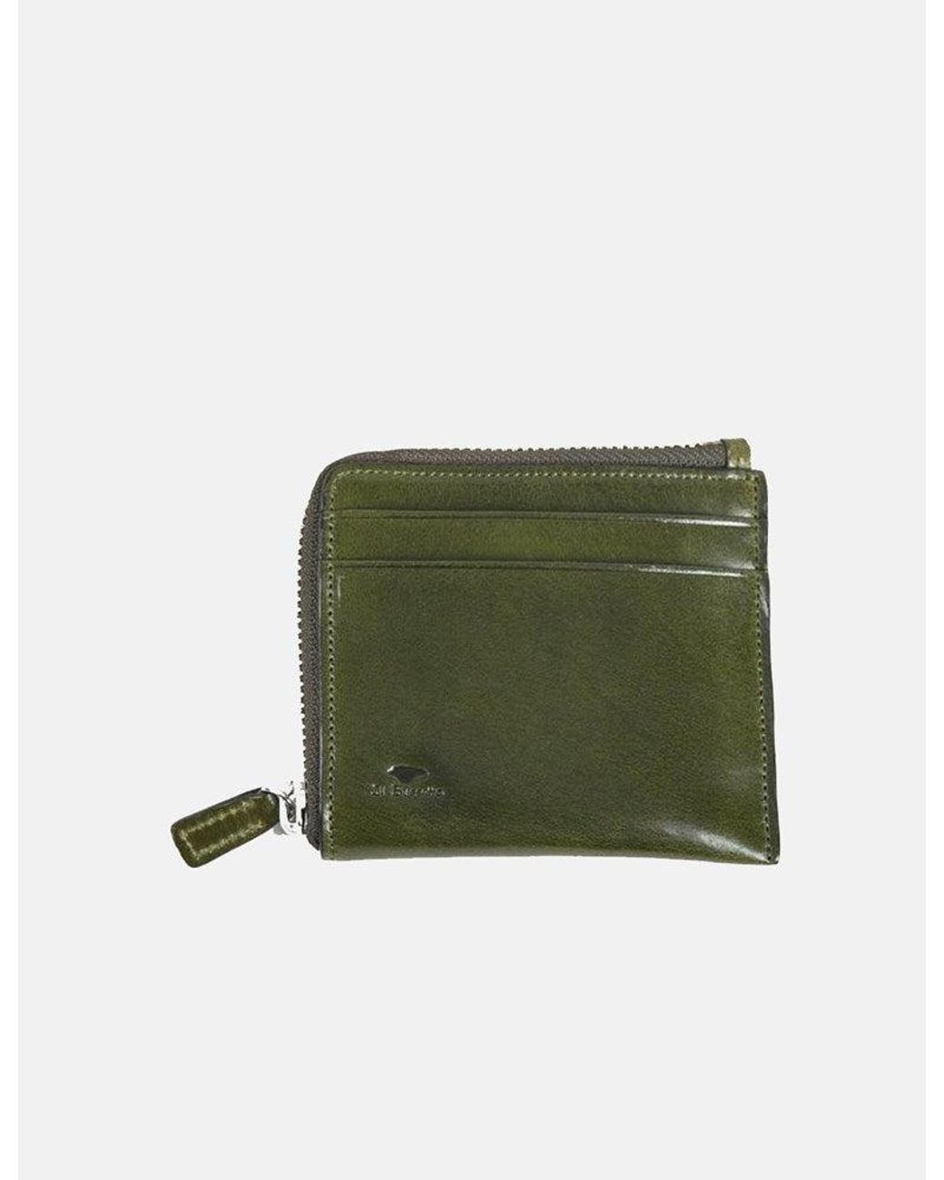 Il Bussetto Green Small Zip Wallet (Leather) for men