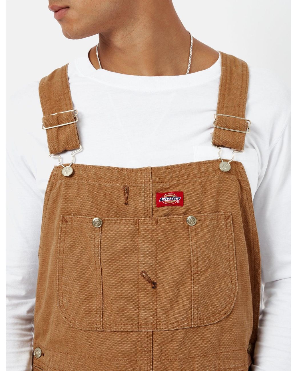 Dickies White Bib Overalls for men