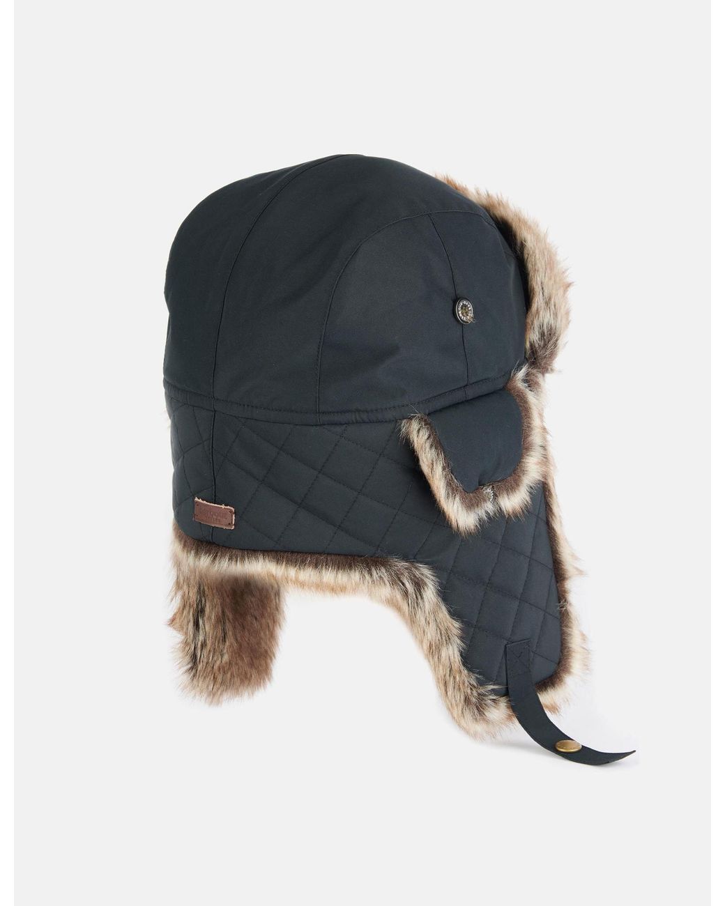 Barbour Black Cleadon Trapper Hat for men