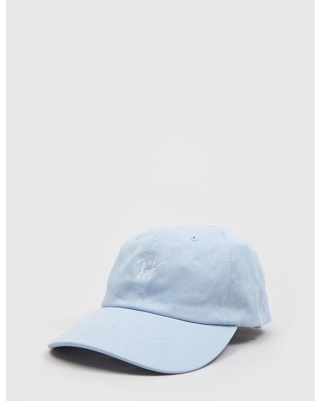 Huf Blue Script Curved Peak Cap for men