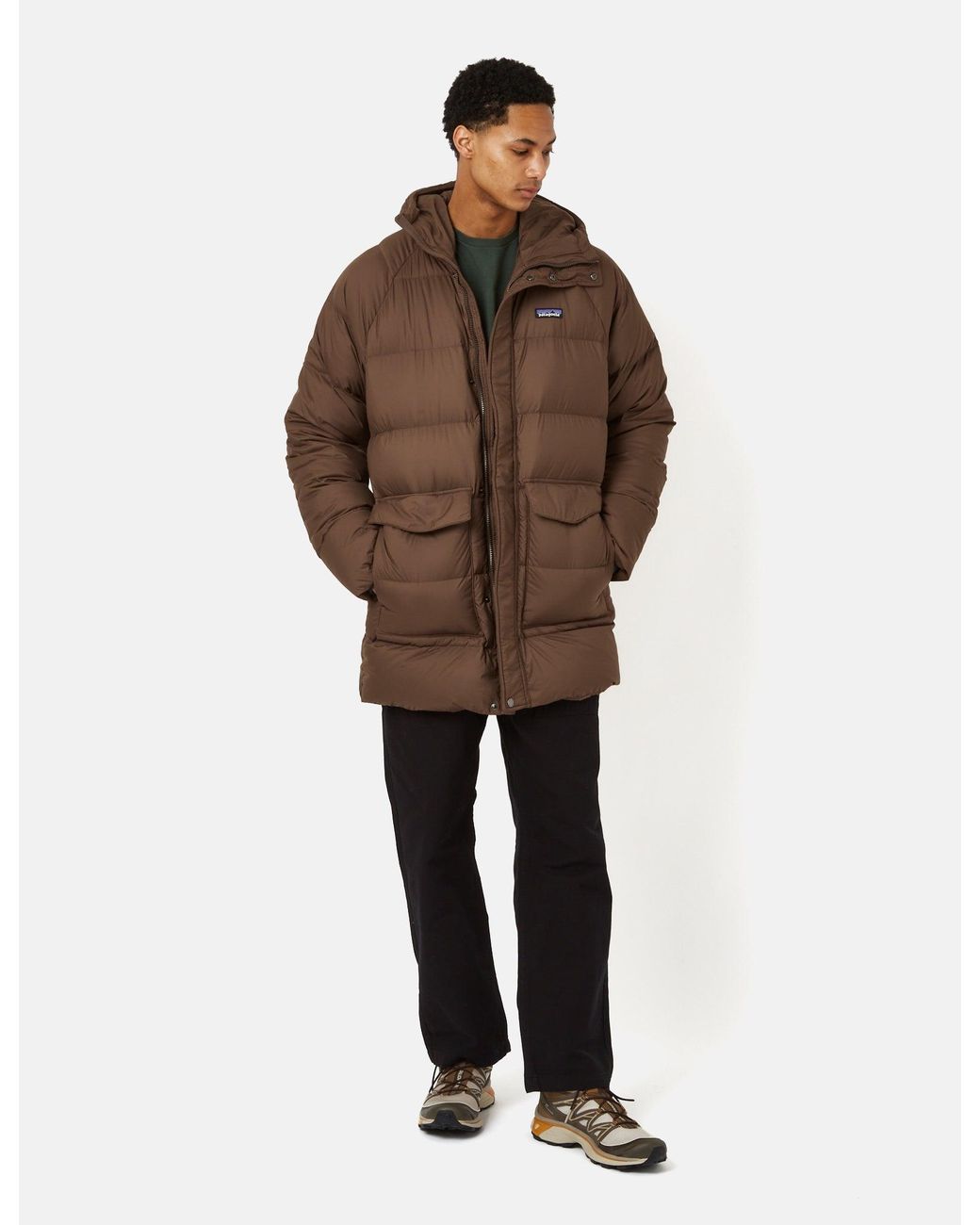 patagonia silent down jacket sage khaki