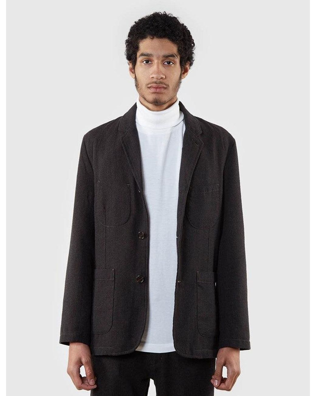 Universal Works Blue Suit Wool Jacket for men