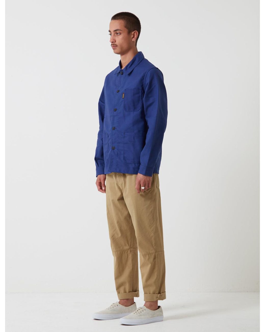 Le Laboureur Blue Cotton Work Jacket for men