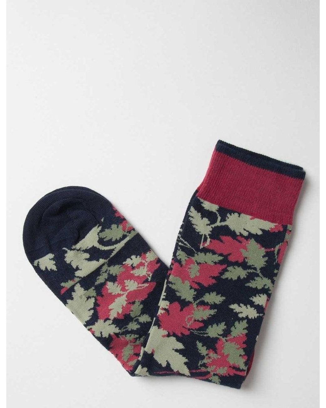 Democratique Socks Multicolor Leaves Camo Socks for men