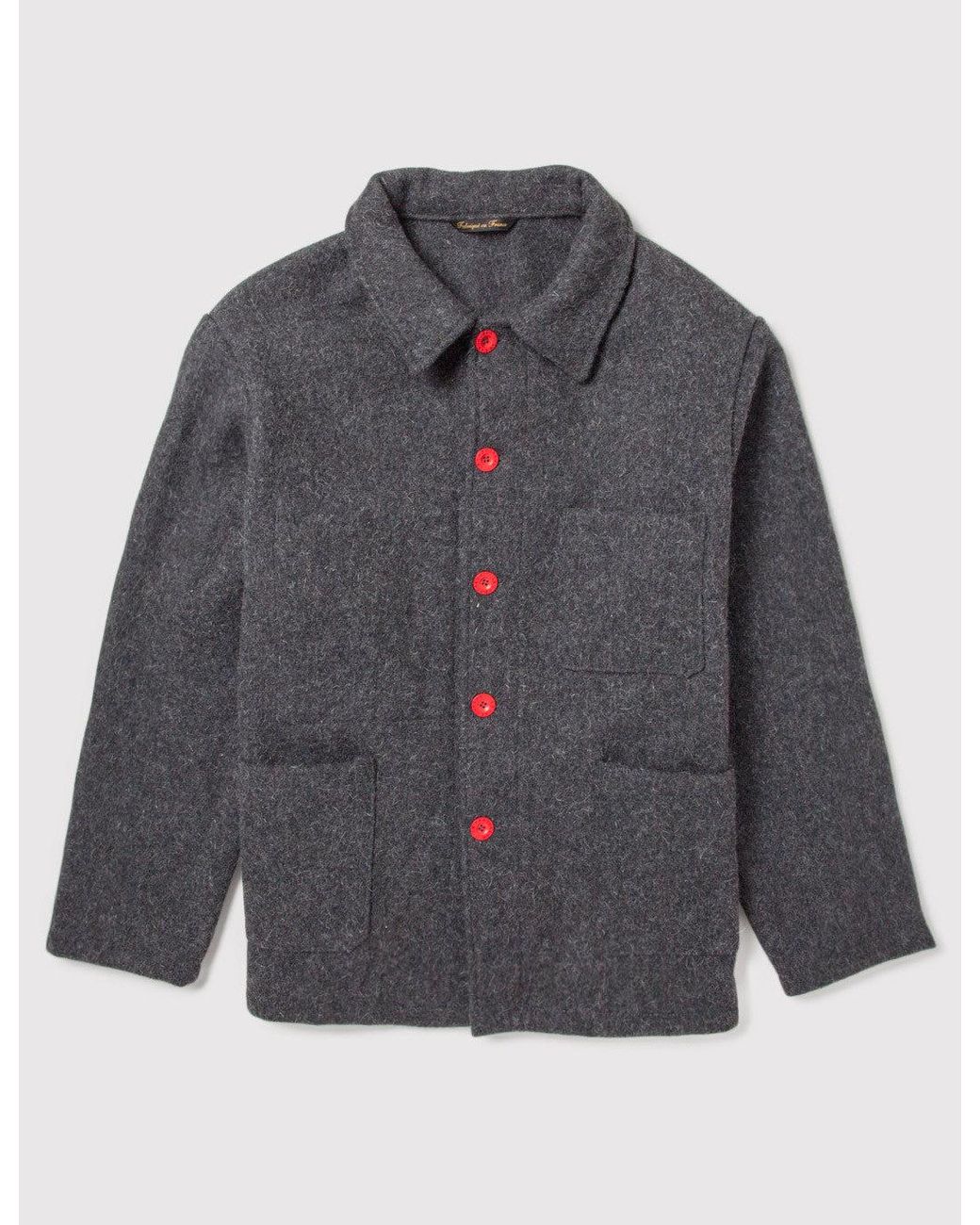Le Laboureur Gray Wool Work Jacket for men