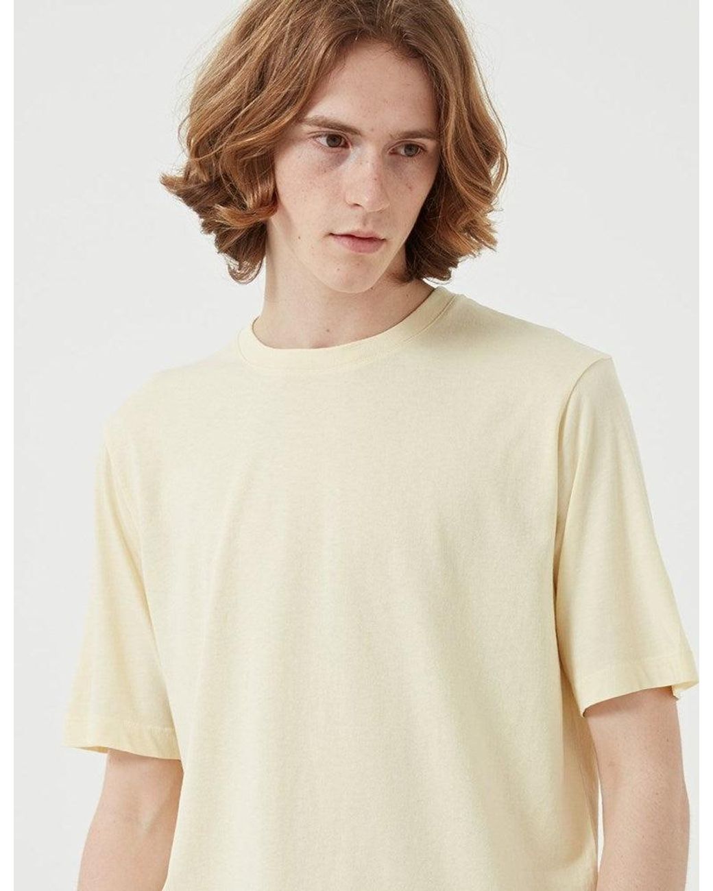 Folk Natural Contrast Sleeve T-Shirt for men