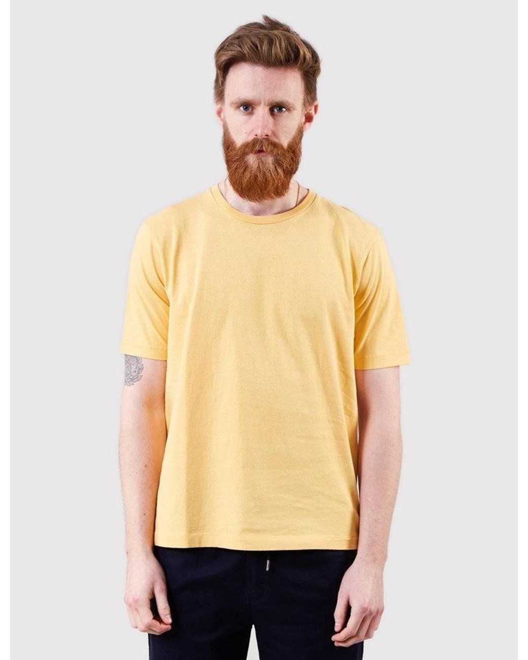 Folk Blue Folk Contrast Sleeve T-Shirt for men