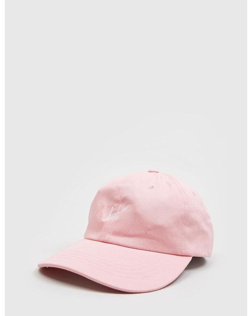 Huf Pink Script Curved Peak Cap for men