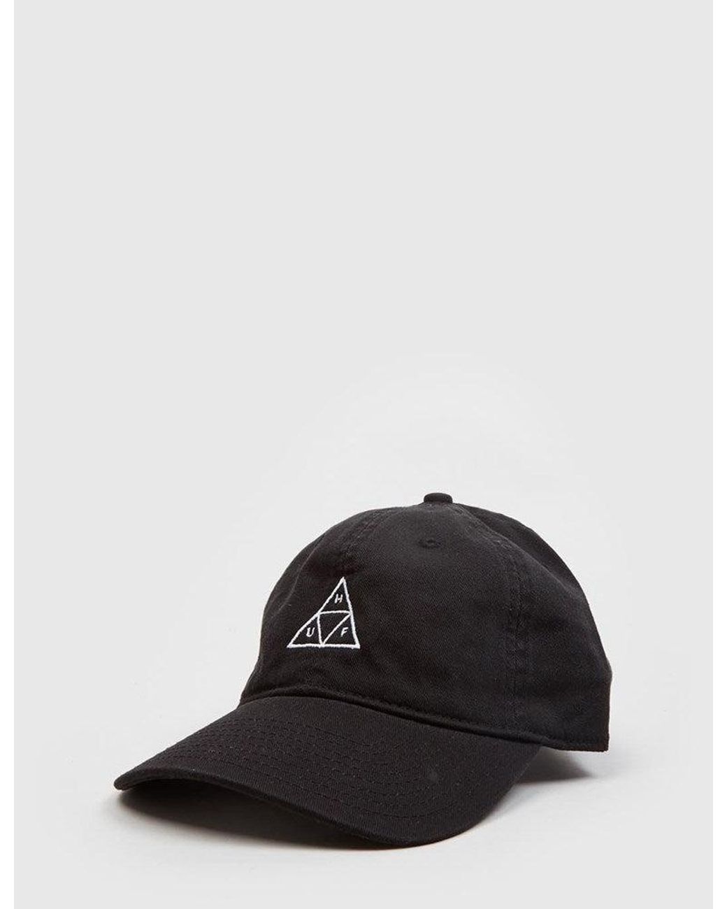 Huf Black Triple Triangle Curved Peak Cap for men