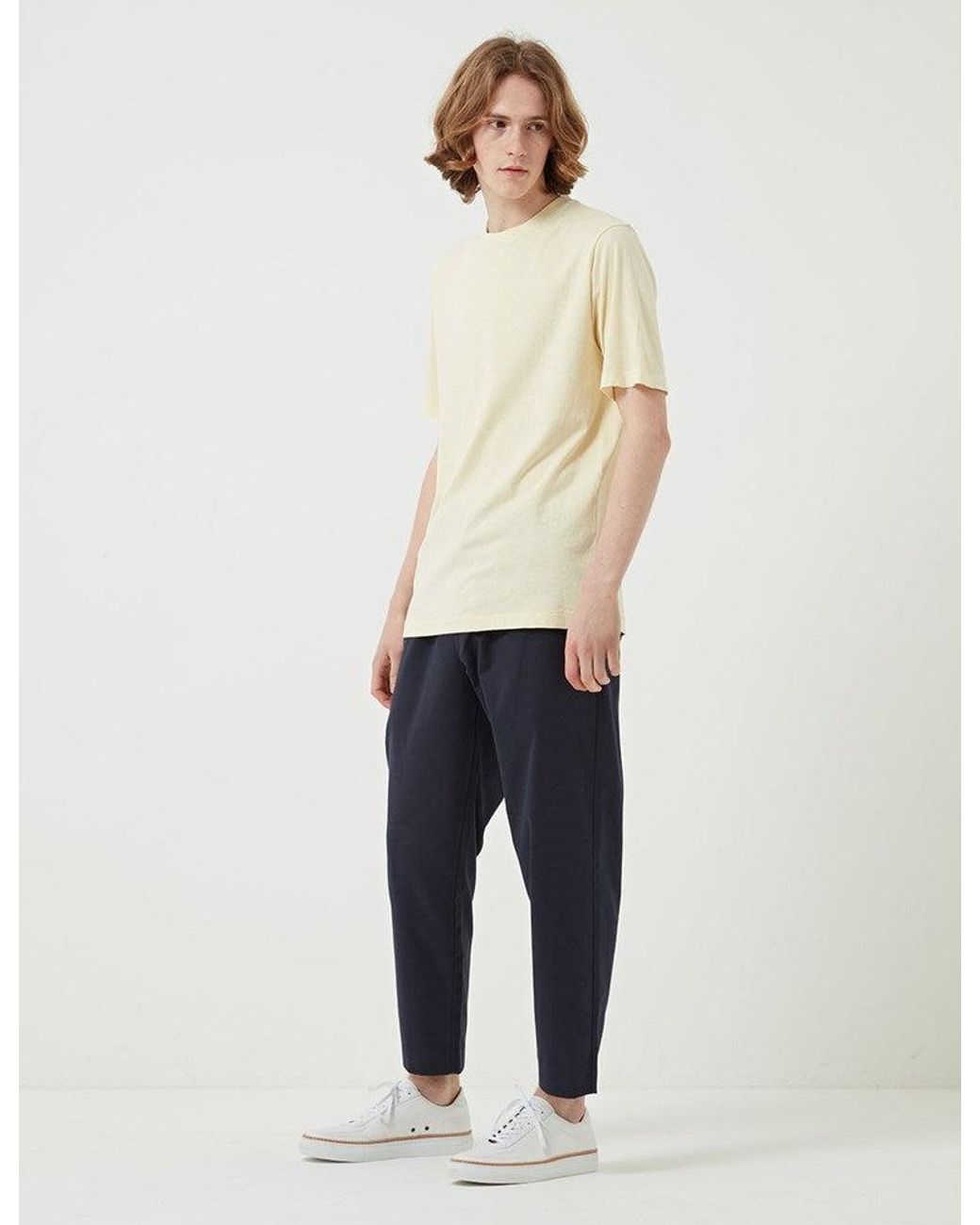 Folk Natural Contrast Sleeve T-Shirt for men