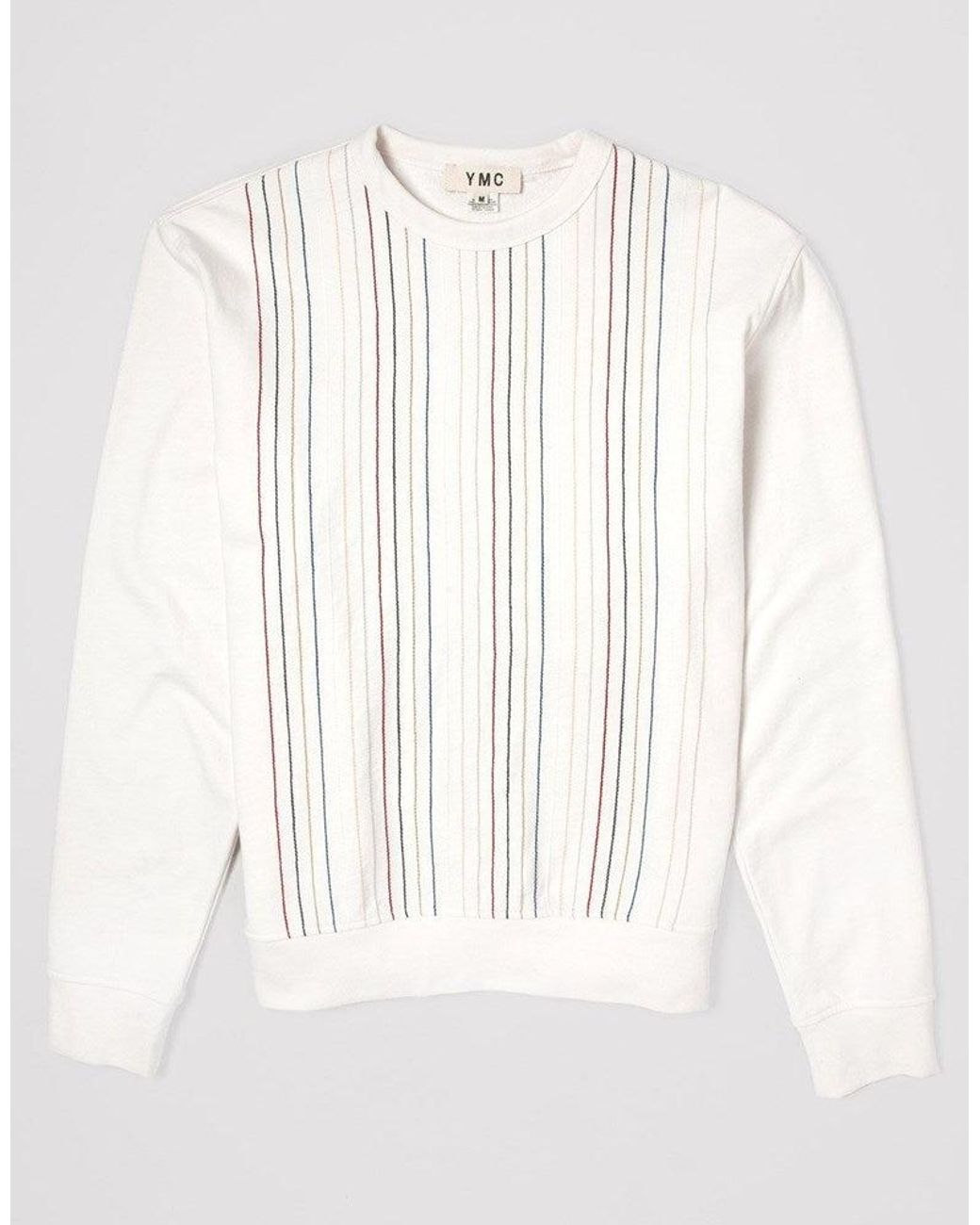 YMC White Chain Panel Sweatshirt for men