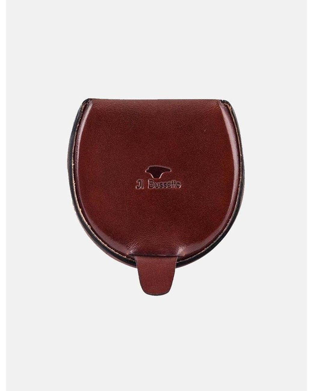 Il Bussetto Red Dome Coin Case (Leather) for men