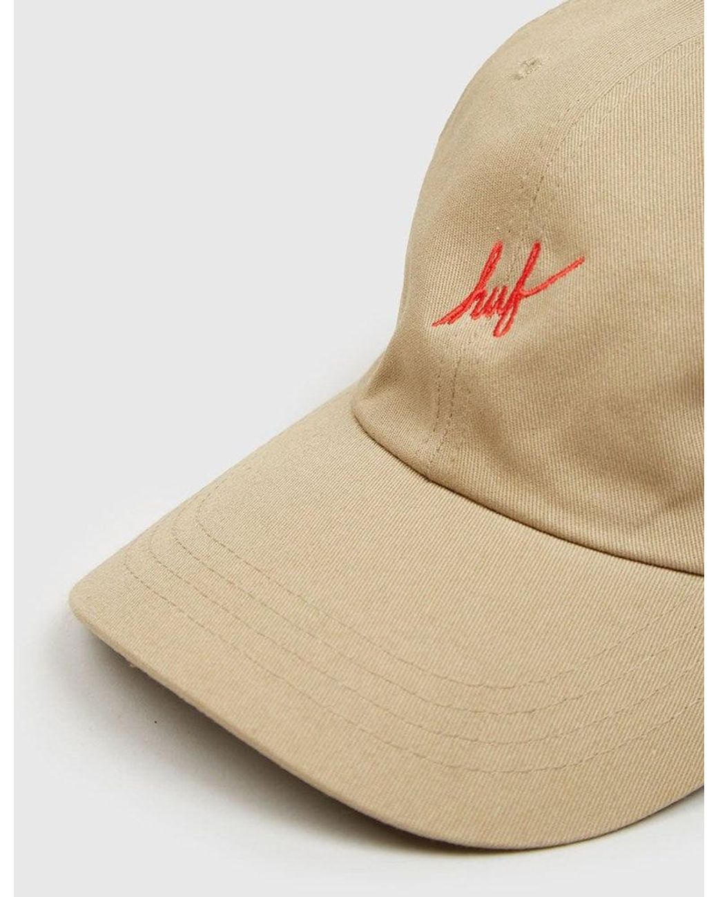 Huf Natural Script Curved Peak Cap for men