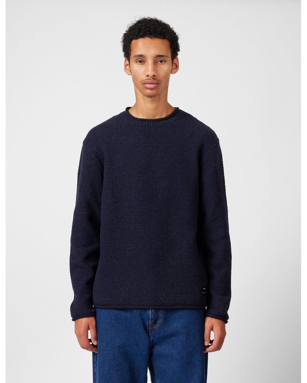 FINISTERRE Blue Barents Jumper (Wool Mix) for men