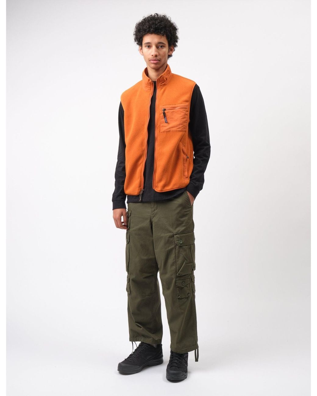 Patagonia Orange Synch Fleece Vest for men