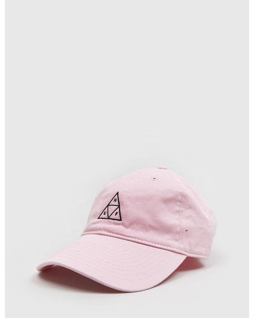 Huf Pink Triple Triangle Curved Peak Cap for men