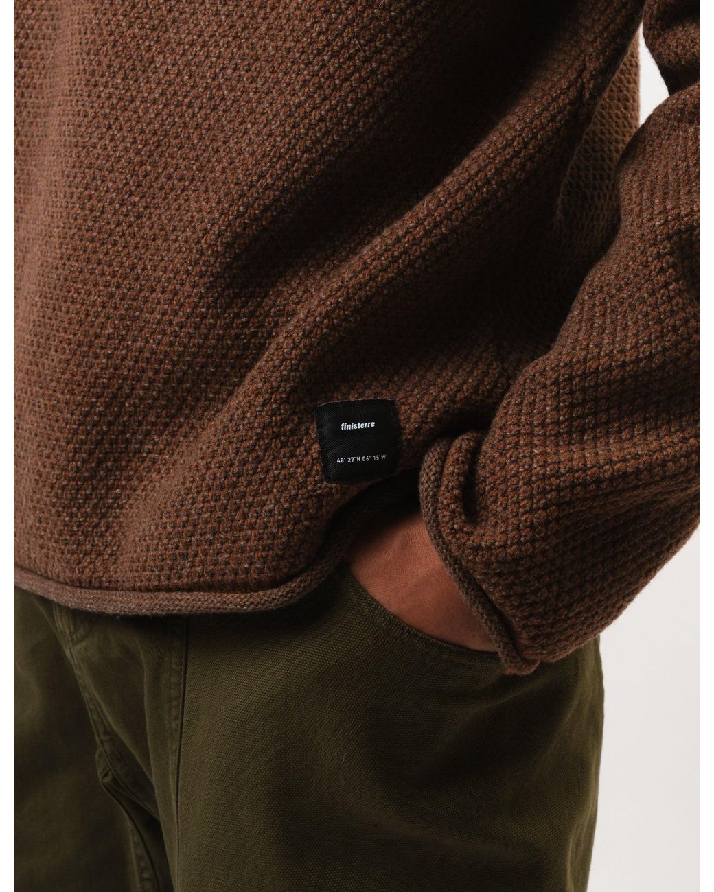 FINISTERRE Brown Barents Jumper (Wool Mix) for men