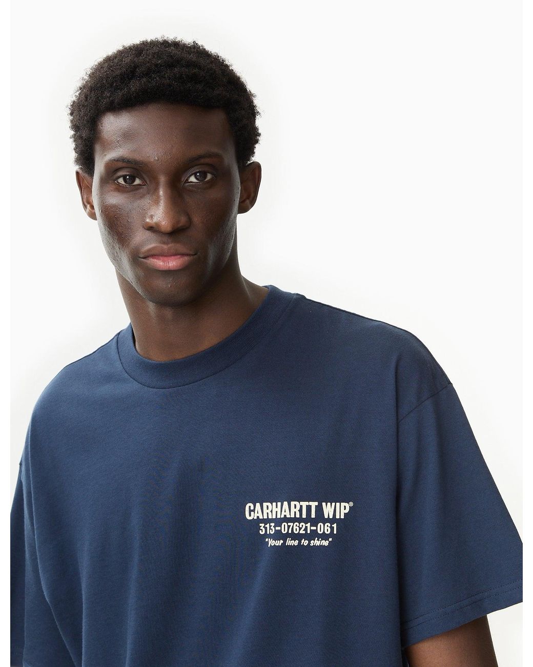 Carhartt Blue Carhartt-Wip Less Troubles T-Shirt (Loose) for men