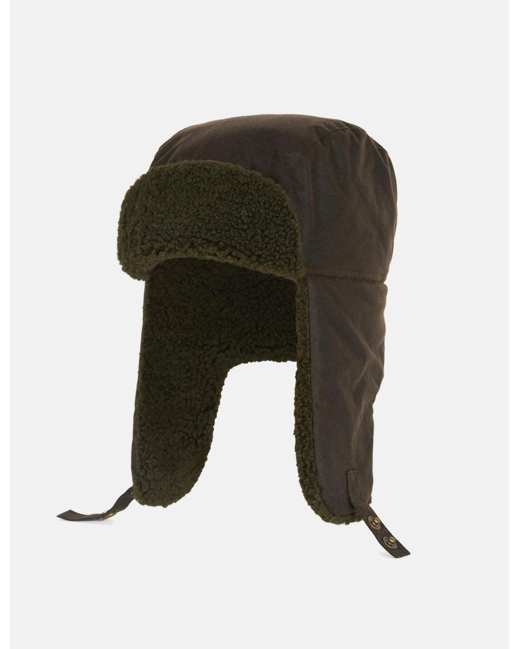 Barbour Black Morar Wax Trapper Hat for men