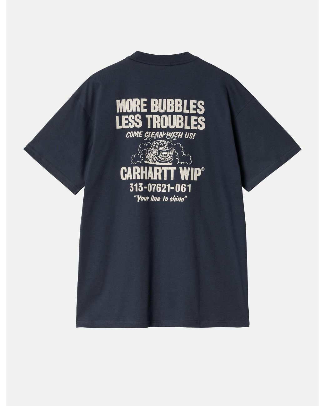 Carhartt Blue Carhartt-Wip Less Troubles T-Shirt (Loose) for men