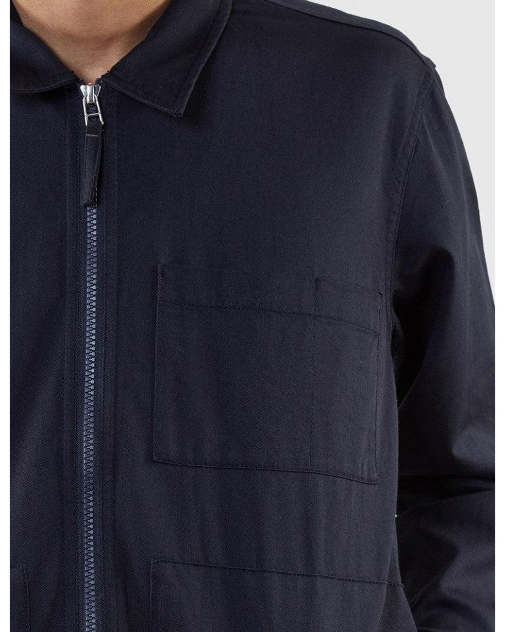 Universal Works Blue Zip Uniform Jacket for men