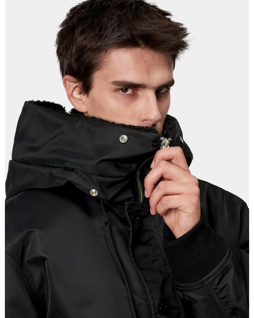 Carhartt Black Hd Oltera Bomber Jacket for men