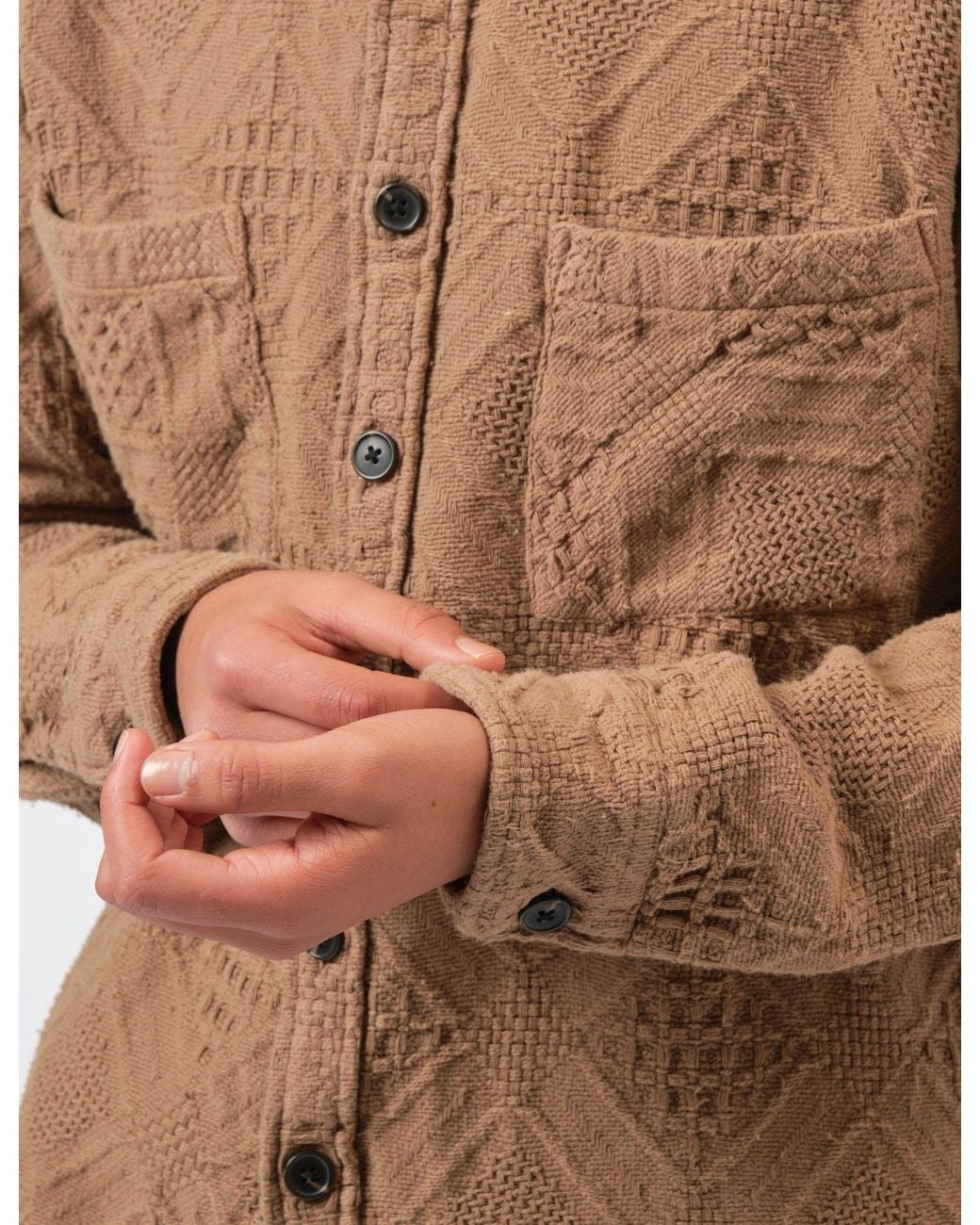 BHODE Blue Zennor Over Shirt (Textured) for men