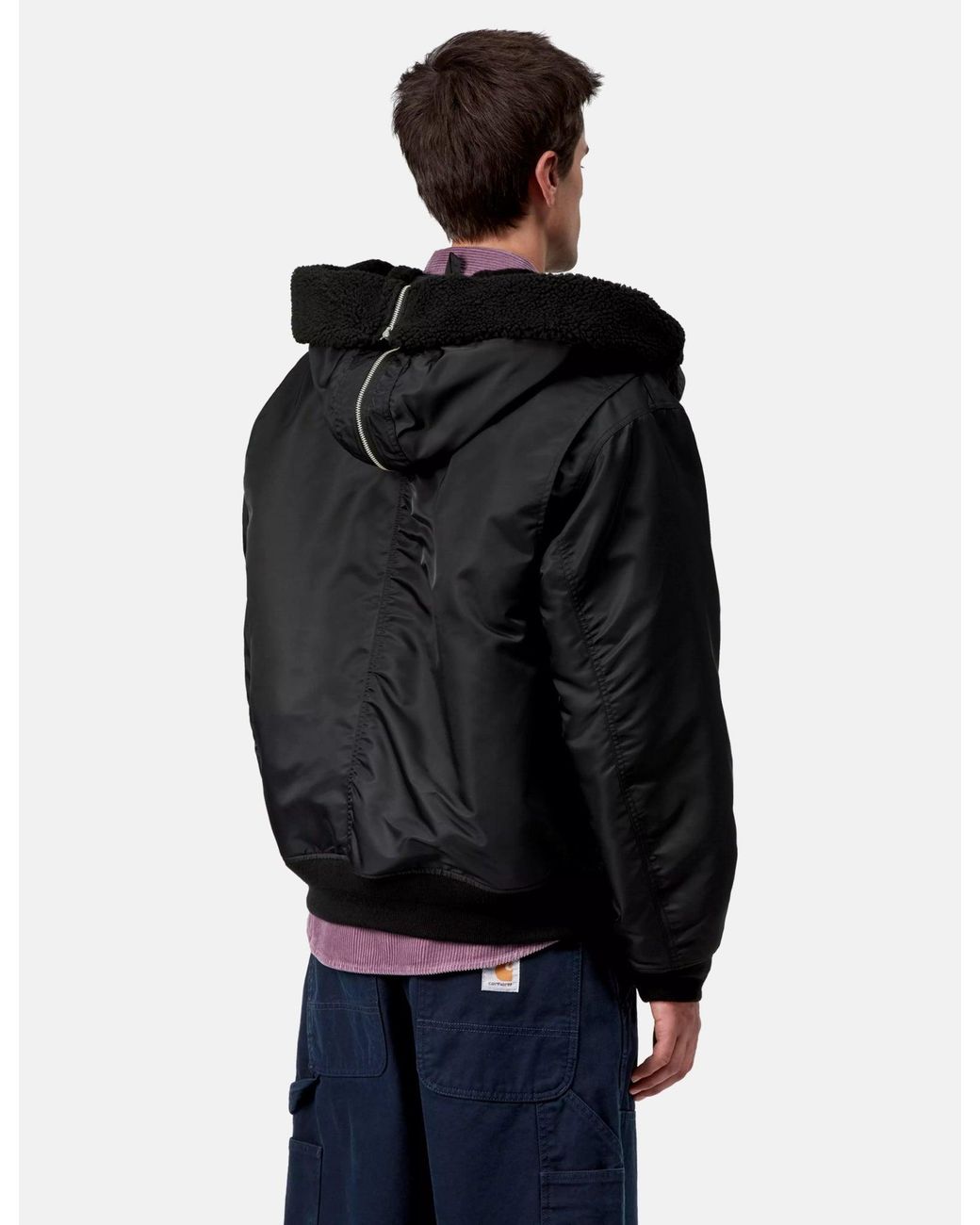 Carhartt Black Hd Oltera Bomber Jacket for men