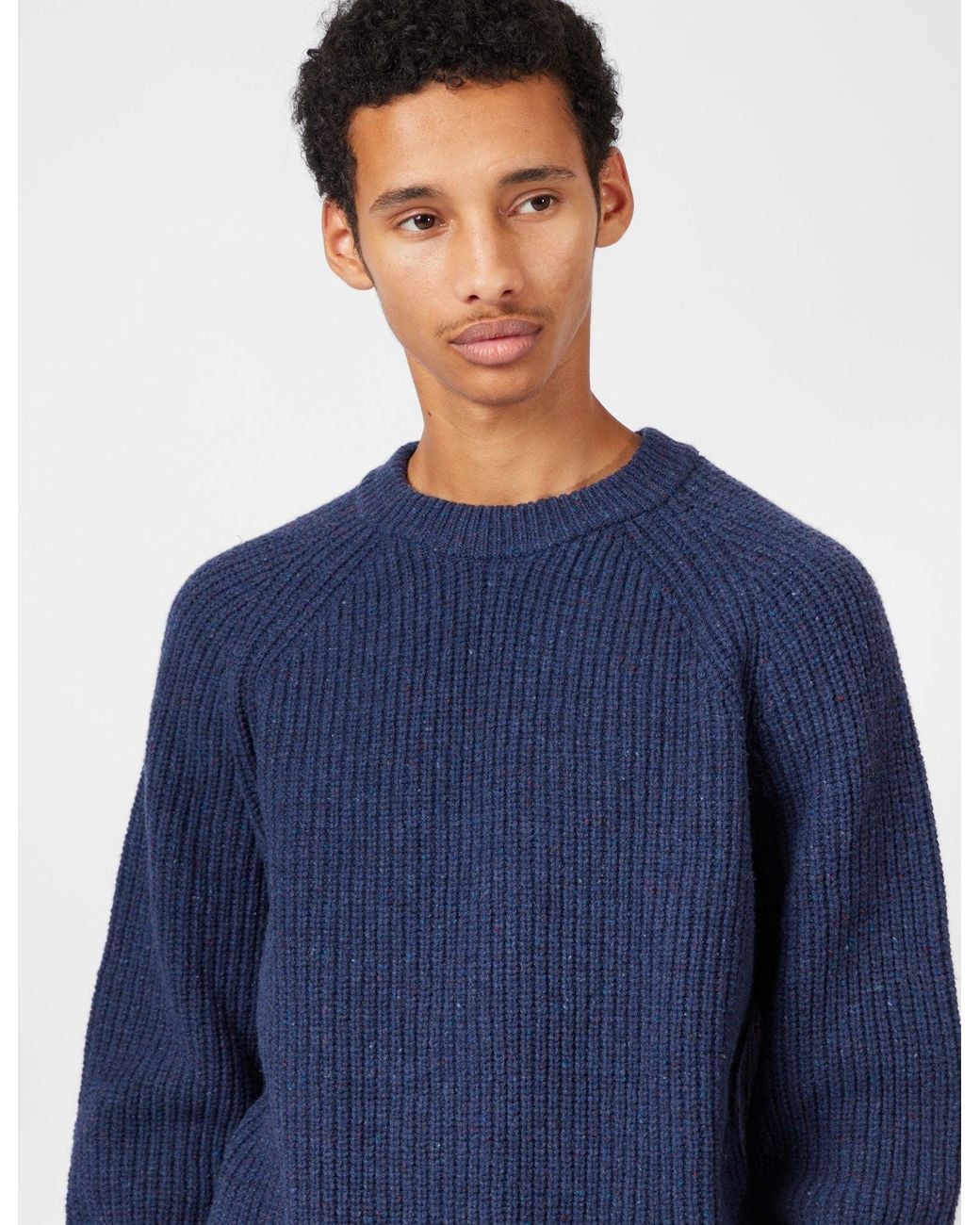 FINISTERRE Blue Mora Jumper (Wool Mix) for men
