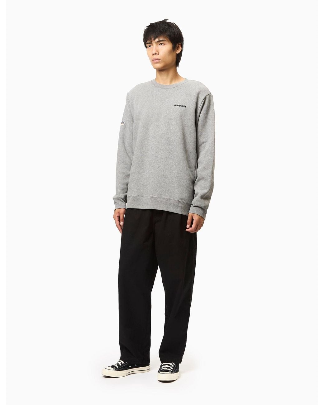 Patagonia Gray Fitz Roy Icon Uprisal Crew Sweatshirt for men