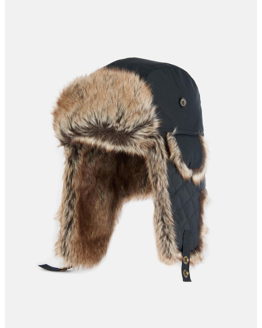 Barbour Black Cleadon Trapper Hat for men