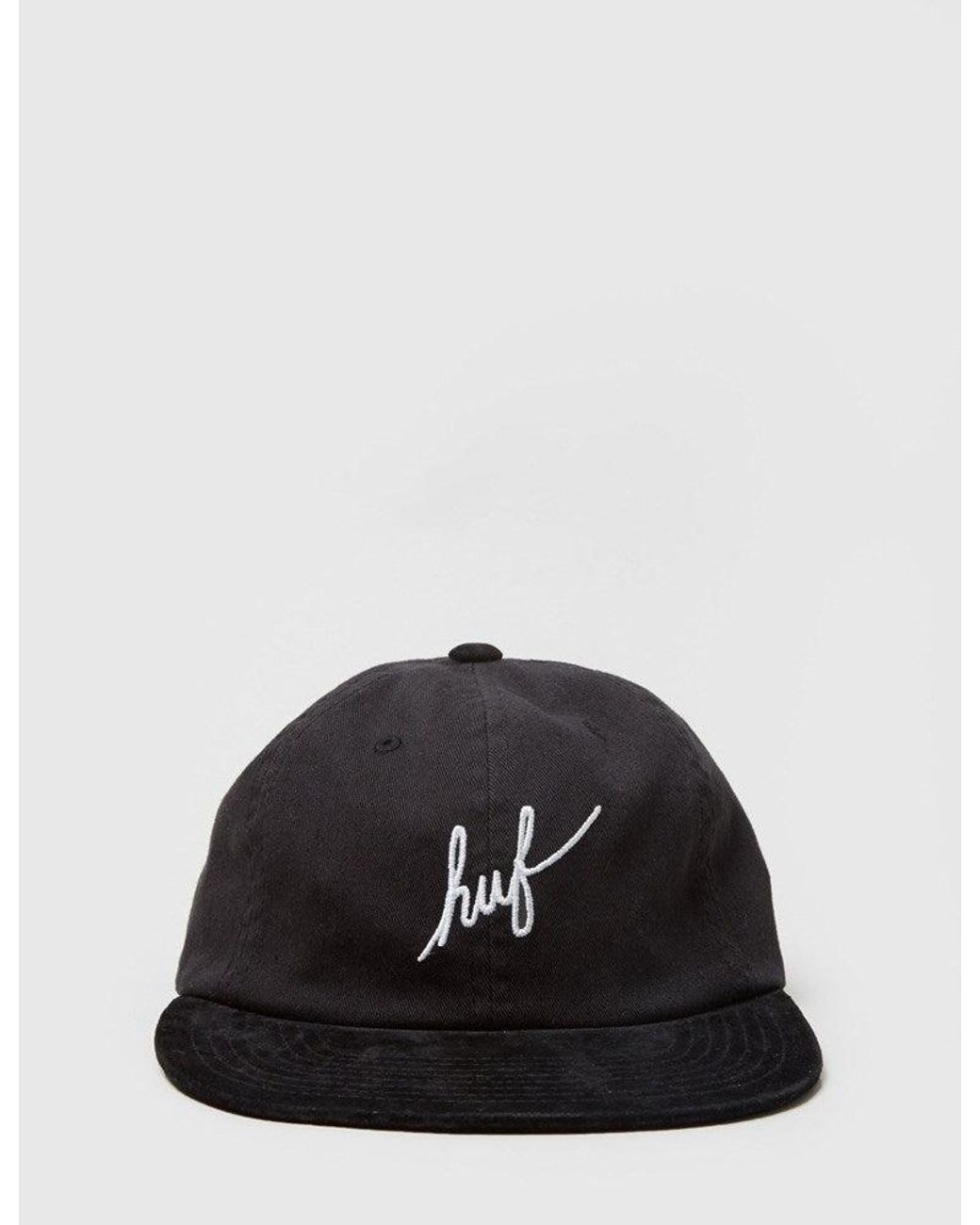 Huf Black Script 6 Panel Cap for men