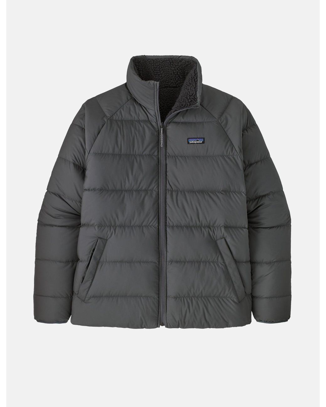 Patagonia Gray Reversible Silent Down Jacket for men
